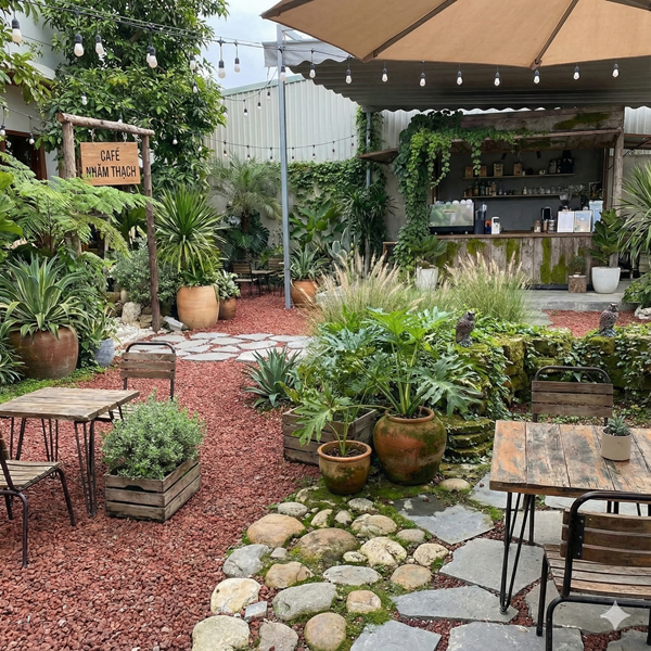 Đá Nham Thạch Trang Trí Quán Cafe